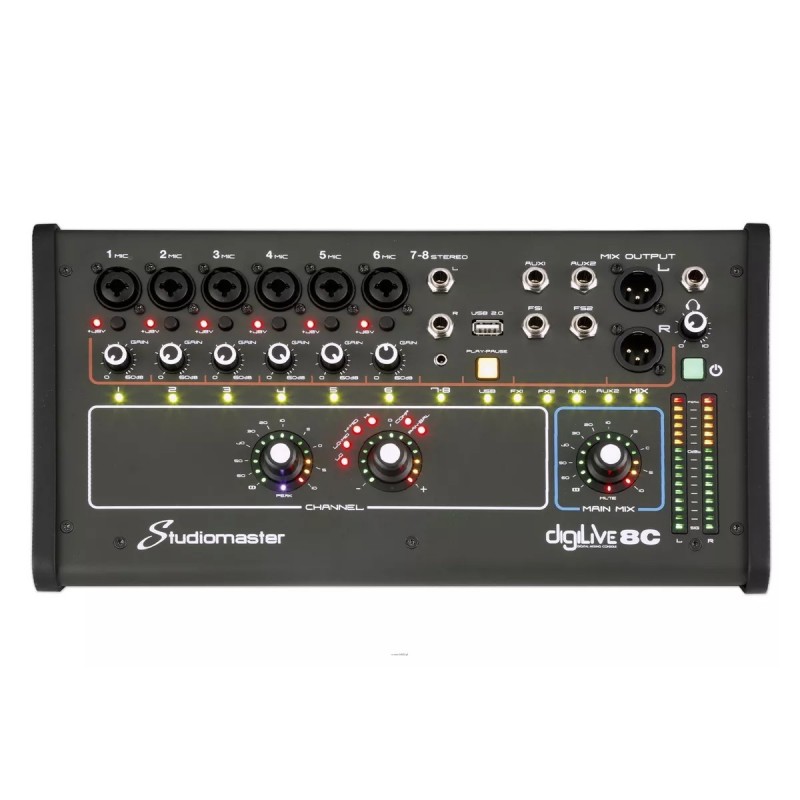 Studiomaster DigiLive 8C - Mixer cyfrowy 8-kanałowy