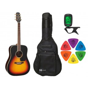 Gitara akustyczna Takamine GD51-BSB + pokrowiec + tuner + kostki w zestawie
