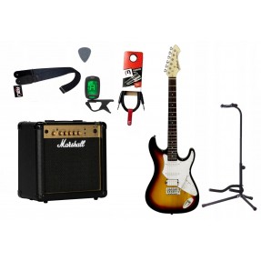 Gitara elektryczna Aria 714-STD 3TS + wzmacniacz 15W + kabel w zestawie