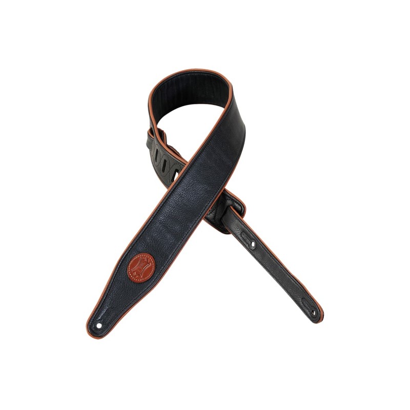 Levy's MSS17-BLK - Skórzany pasek do gitary