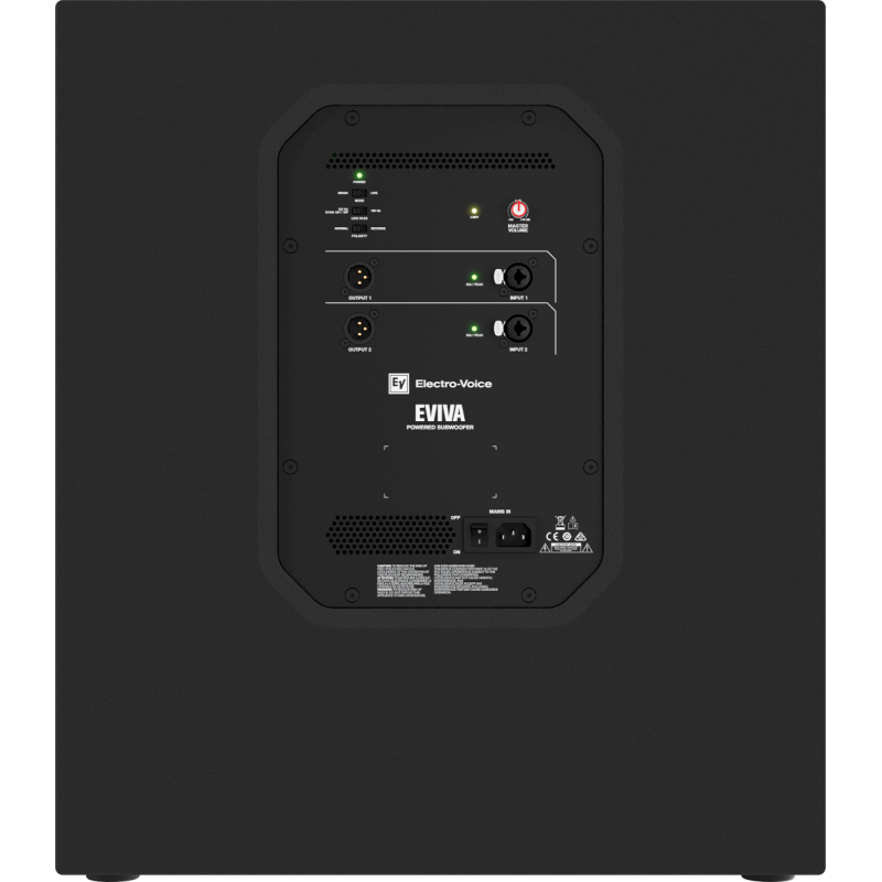 Electro Voice EVIVA 18P subwoofer aktywny - 4 - Niskotonowe aktywne - EVIVA 18SP to 18-calowy aktywny, przenośny subwoofer, któr