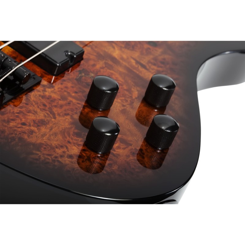 Schecter C-4 Standard Tobacco Burl w/ Figured Burl Top - Gitara basowa