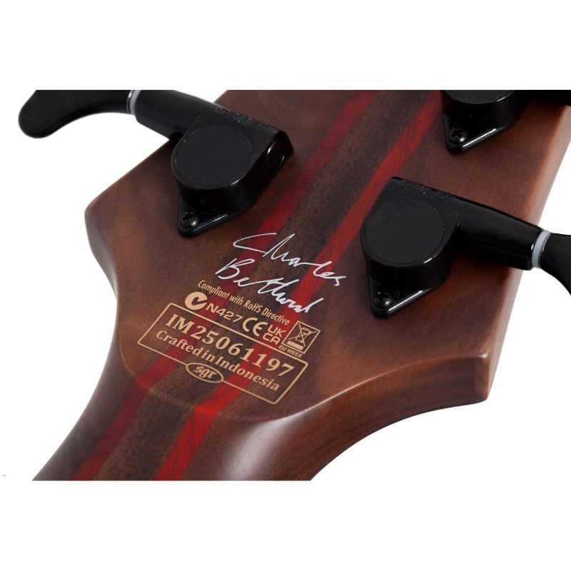 Schecter Charles Berthoud CB-5 LF See Thru Black Satin - Gitara basowa