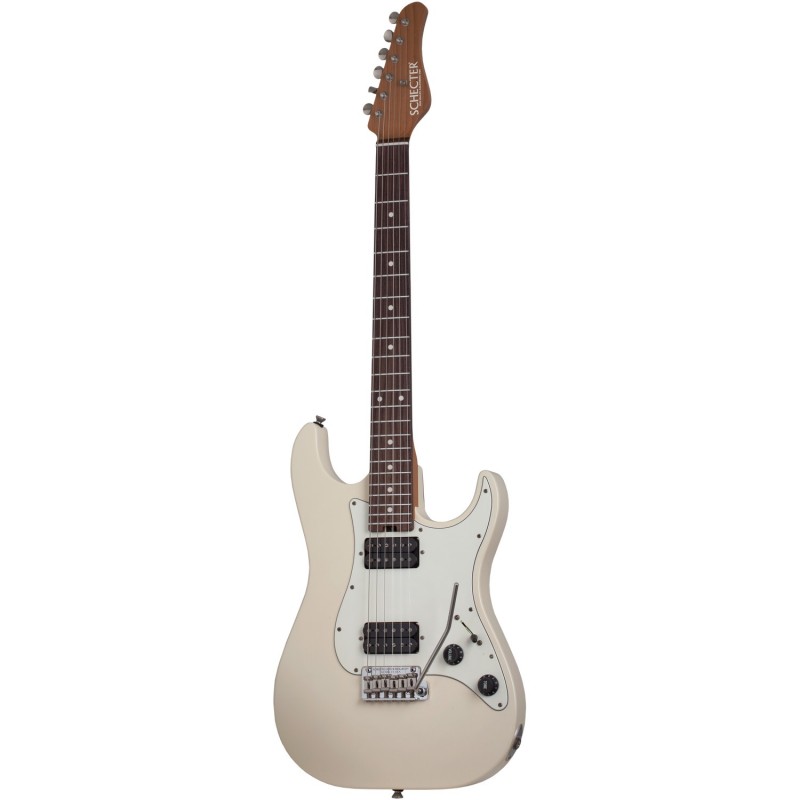 Schecter Sunset Custom USA Wembley HH Vintage White Aged Nitro - Gitara elektryczna