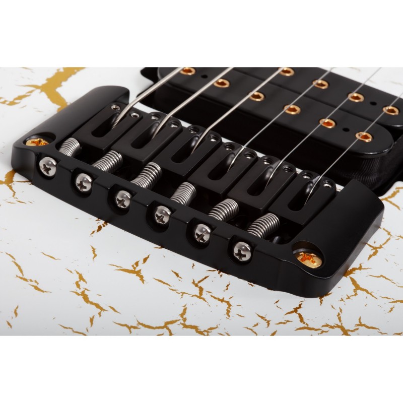 Schecter USA Sunset Extreme White and Gold Satin Crackle - Gitara elektryczna