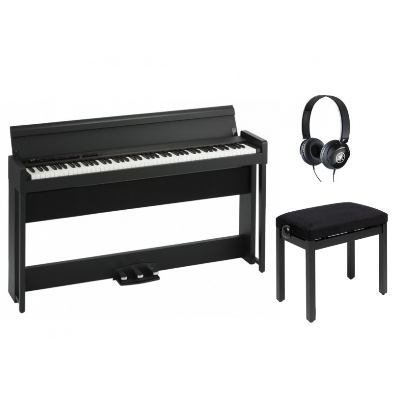 Pianino cyfrowe Korg C1 AIR BK + ława + słuchawki w zestawie