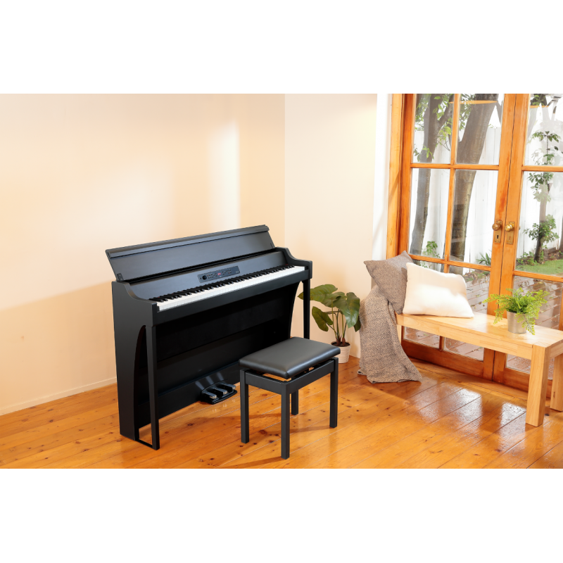 Pianino cyfrowe Korg G1B Air BK + ława + słuchawki w zestawie