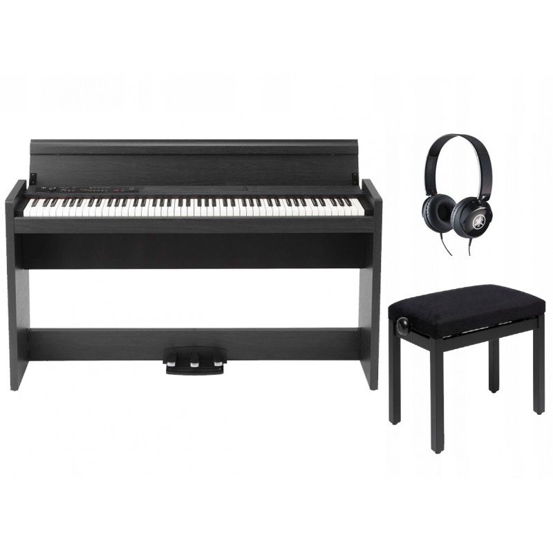 Pianino cyfrowe Korg LP-380 U BK + ława + słuchawki w zestawie