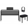 Pianino cyfrowe Yamaha P-145BT + statyw + ława + słuchawki w zestawie