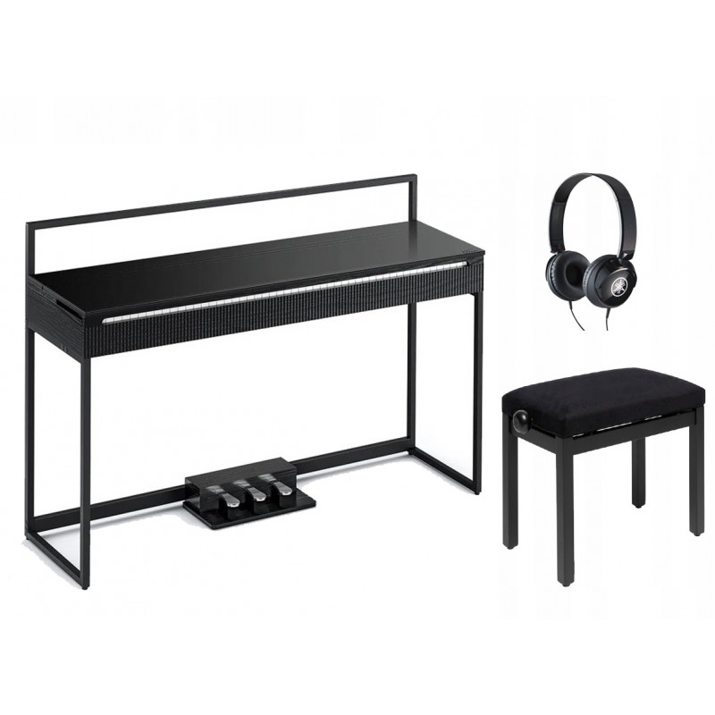 Pianino cyfrowe Donner OURA S300 BK + ława + słuchawki w zestawie