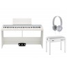 Pianino cyfrowe Korg B2+ SPWH + ława + słuchawki w zestawie