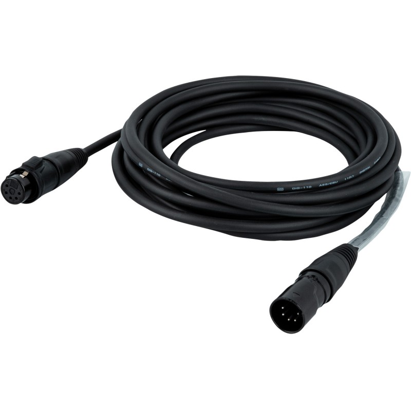 DAP Audio FLR75 - Kabel DMX/AES-EBU IP 5P REAN XLR/M 5P - XLR/F 5P 10m
