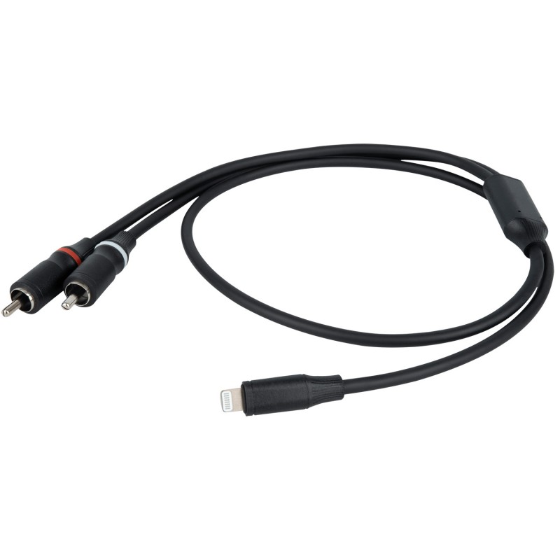 DAP Audio FL100 - Kabel Lightning - 2x RCA M 0.75m