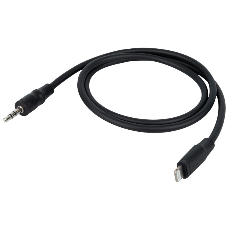 DAP Audio FL103 - Kabel Lightning - M stereo mini Jack 0.75m