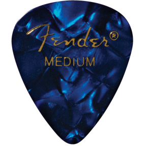 Fender Premium Celluloid 351 Shape Picks, Medium, Blue Moto, 144-Pack - 1