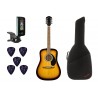 Gitara akustyczna Fender CD-60 Dread SB + pokrowiec + tuner + kostki w zestawie