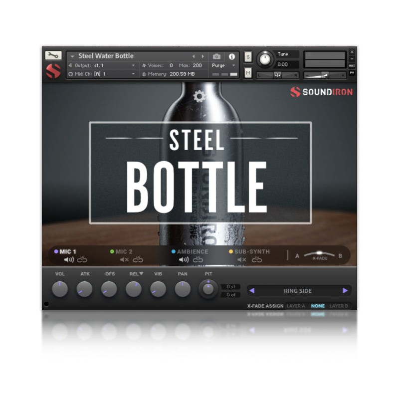 SOUNDIRON Steel Water Bottle - Biblioteka brzmień (do pobrania)