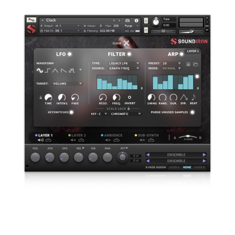 SOUNDIRON Clack - Biblioteka brzmień (do pobrania)