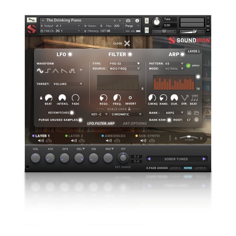 SOUNDIRON The Drinking Piano - Biblioteka brzmień (do pobrania)