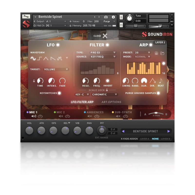 SOUNDIRON Bentside Spinet - Biblioteka brzmień (do pobrania)