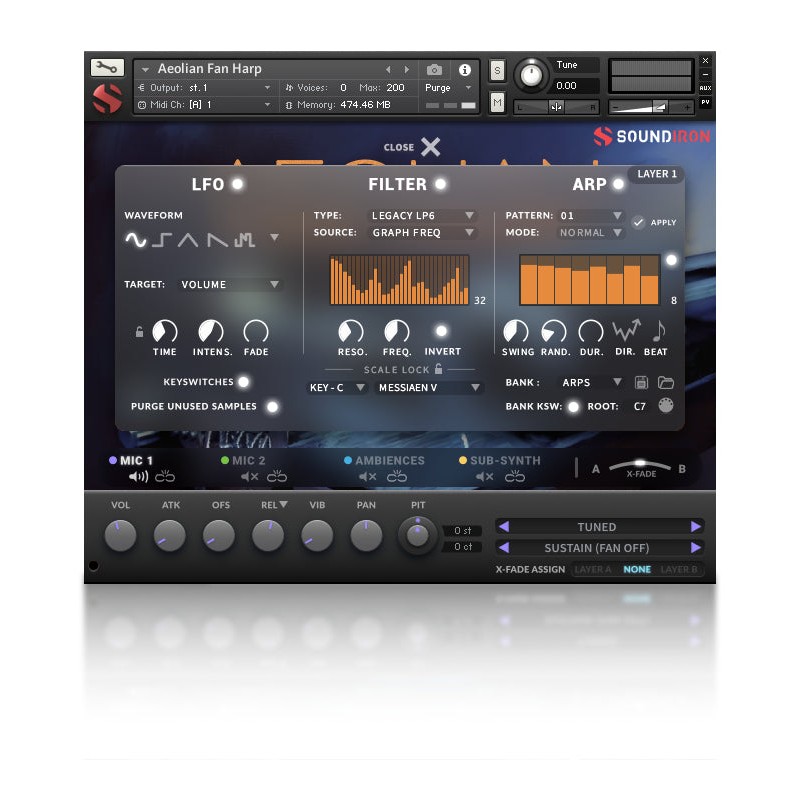 SOUNDIRON Aeolian Fan Harp - Biblioteka brzmień (do pobrania)