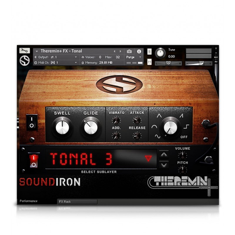 SOUNDIRON Theremin+ - Biblioteka brzmień (do pobrania)