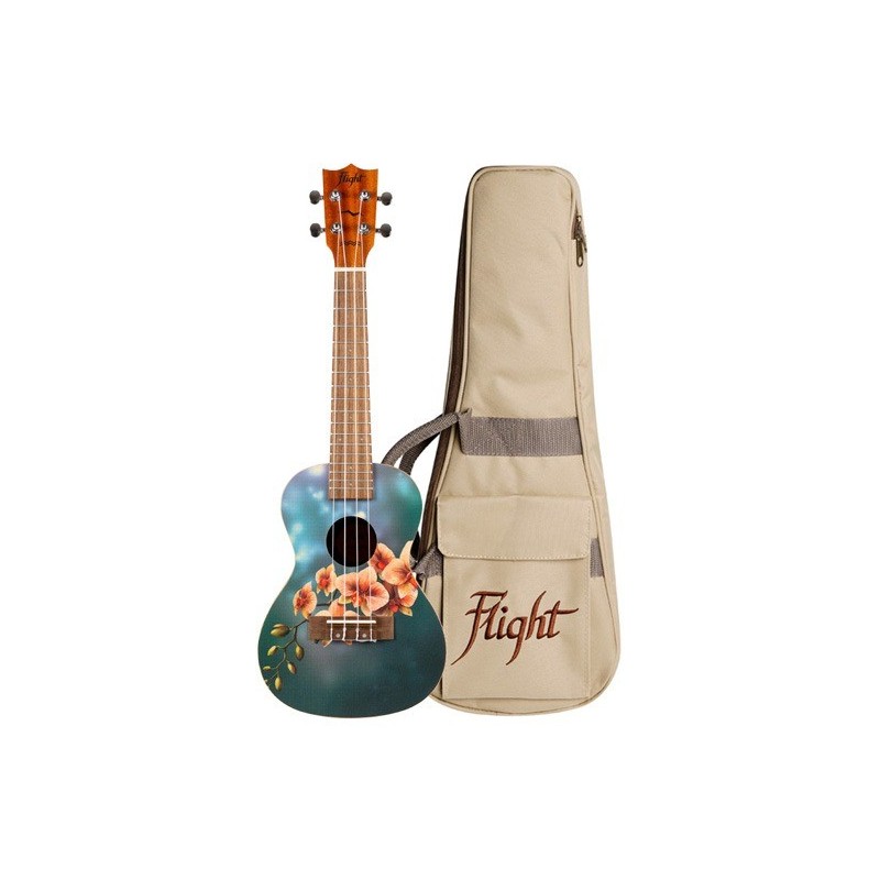 Flight AUC33 Orchid - ukulele koncertowe z pokrowcem