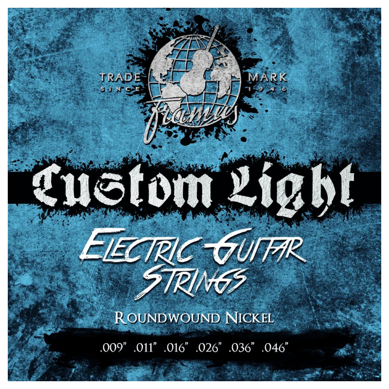 Framus 45210 CL Struny do gitary elektrycznej 009/046 - 1 - Struny gitarowe - Struny do gitary elektrycznej, zestaw 6-strunowy, 