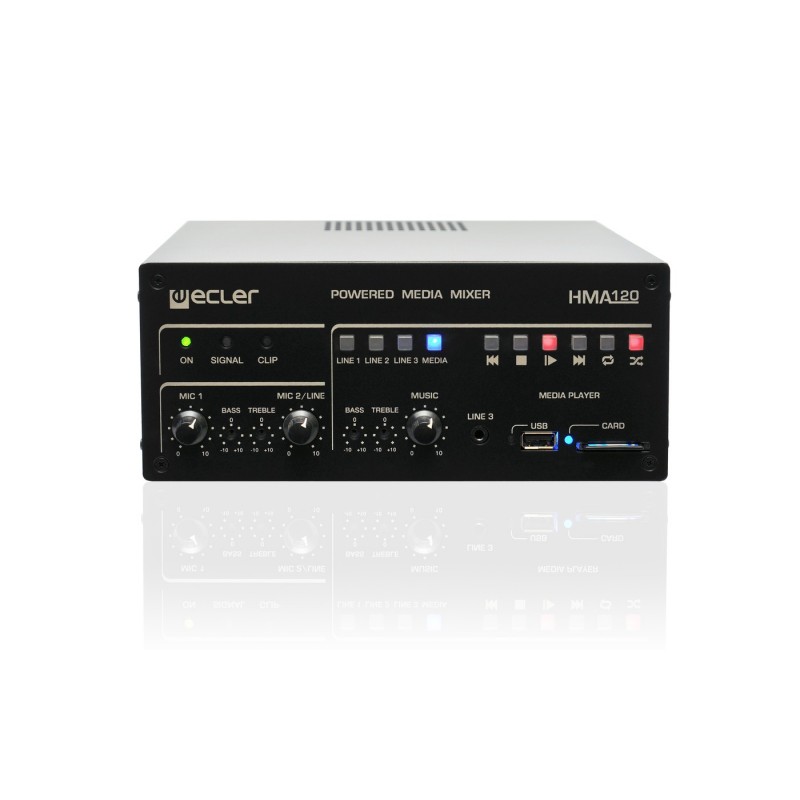Ecler HMA120 - Mikser audio ze wzmacniaczem MP3/SD/USB