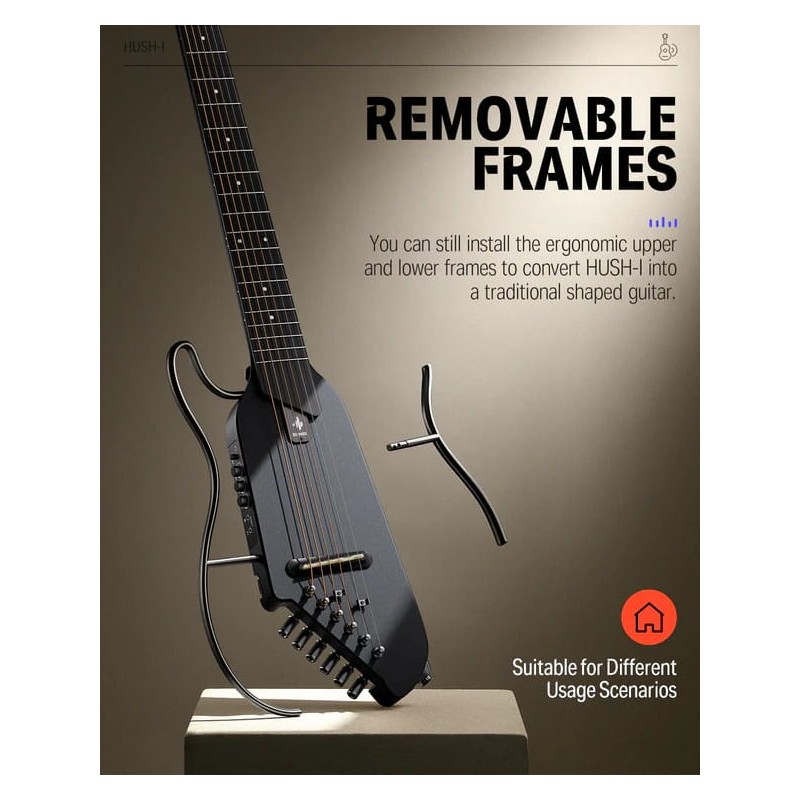 Donner HUSH-I Black Gitara elektroakustyczna EC1782 - 3 - Gitary e-akustyczne - 