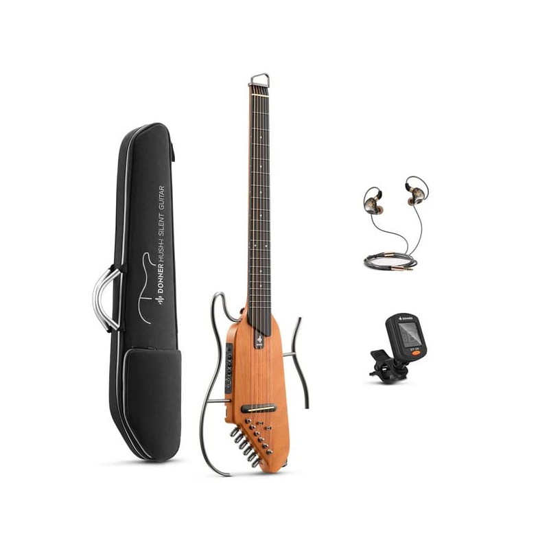 Donner HUSH-I  Mahogany Gitara elektroakustyczna EC1781 - 1 - Gitary e-akustyczne - Donner HUSH-I Mahogany to ultrakompaktowa i 