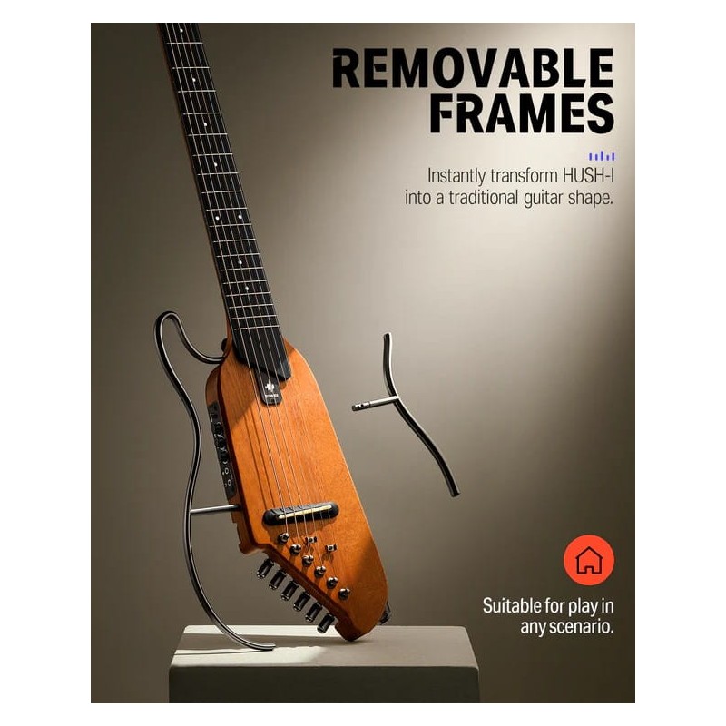 Donner HUSH-I  Mahogany Gitara elektroakustyczna EC1781 - 5 - Gitary e-akustyczne - Donner HUSH-I Mahogany to ultrakompaktowa i 