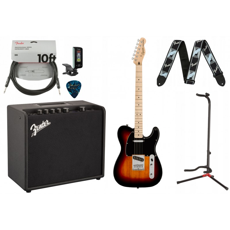 Gitara elektryczna Squier Affinity Tele SB + wzmacniacz 25W + kabel w zestaw