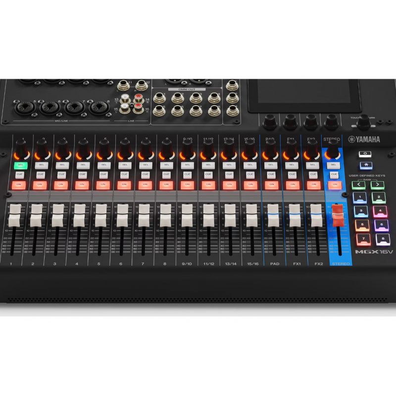 Yamaha MGX16V, black Mikser cyfrowy - 4 - Miksery cyfrowe - Yamaha MGX16V Black to profesjonalny 16-kanałowy mikser cyfrowy z fi
