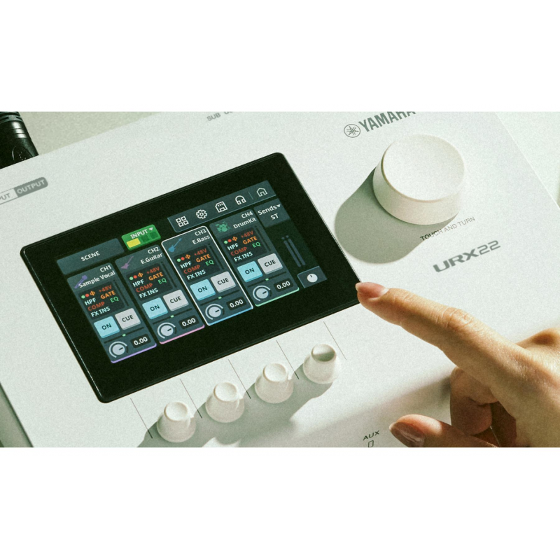 Yamaha URX22 WH Interfejs audio - 8 - Interfejsy audio - Yamaha URX22 WH to kompaktowy interfejs audio USB 2×2 w eleganckim biał
