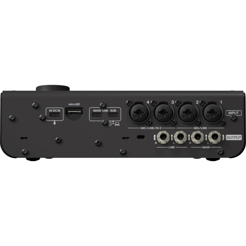 Yamaha URX44 BK Interfejs audio - 6 - Interfejsy audio - Yamaha URX44 BK to profesjonalny interfejs audio USB 4×4 z wysokiej kla
