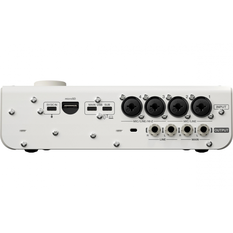 Yamaha URX44 BK Interfejs audio - 6 - Interfejsy audio - Yamaha URX44 WH to zaawansowany interfejs audio USB 4×4 w eleganckim bi