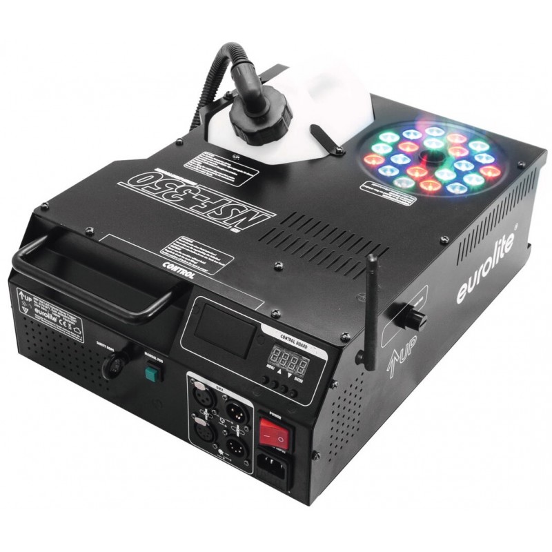 Eurolite NSF-350 LED - wytwornica dymu z efektem LED - 2 - Wytwornice dymu - Hybrydowa wytwornica mgły z wyjściem pionowym i int