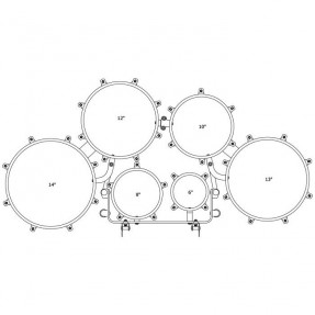 Tama MD680234L-MDR Fieldstar Rudiment Marching Tenor Drum - Bębny marszowe 6"/8"/10"/12"/13"/14"