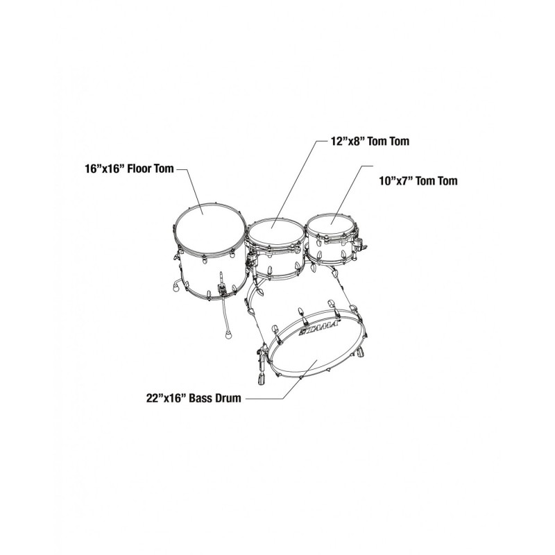 Tama TB42RZSS-PBK STAR Bubinga Shell Kit PBK - Zestaw perkusyjny shell