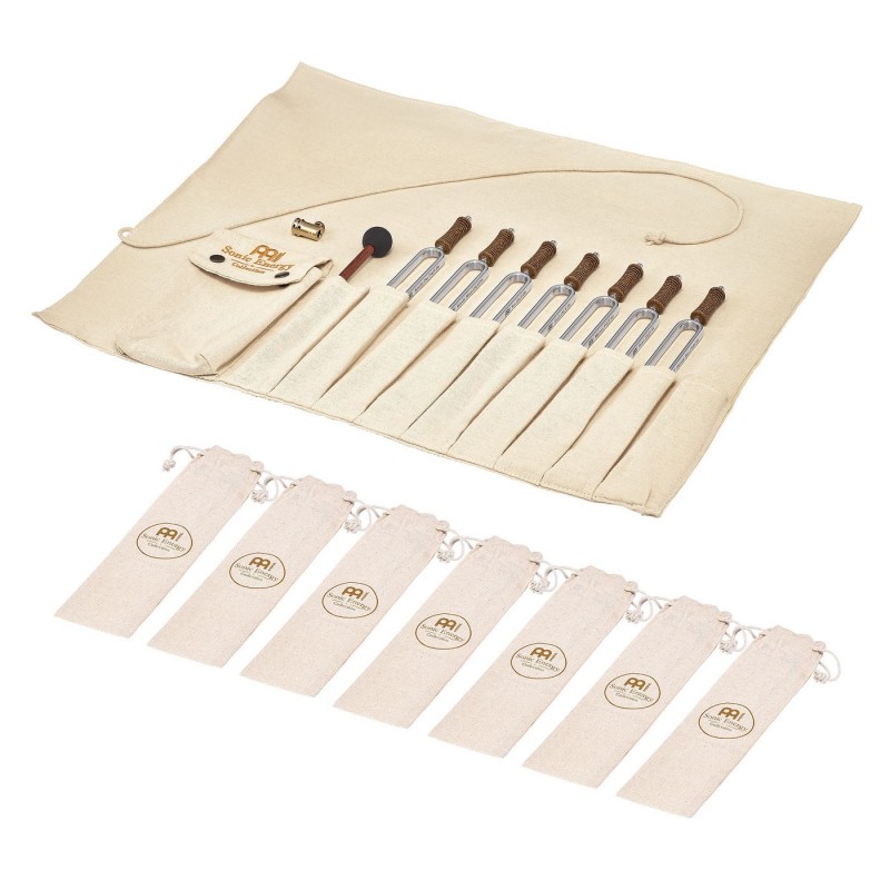 Sonic Energy TF-SET-CHA-R Tuning Fork Chakra Set - Zestaw 7 kamertonów terapeutycznych + torba