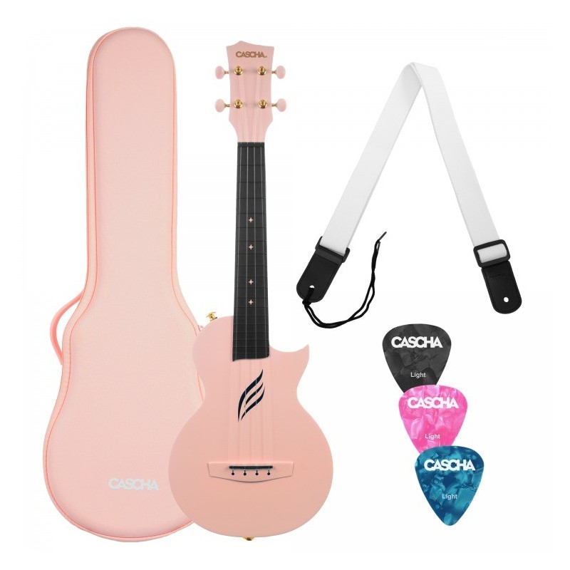 Cascha Carbon Fibre Set Pink - Ukulele koncertowe