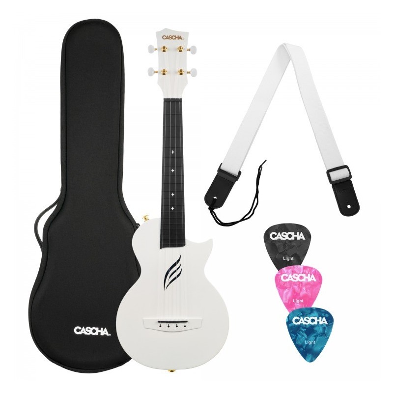 Cascha Carbon Fibre Set White - Ukulele koncertowe