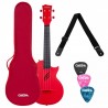 Cascha Carbon Fibre Set Red - Ukulele koncertowe