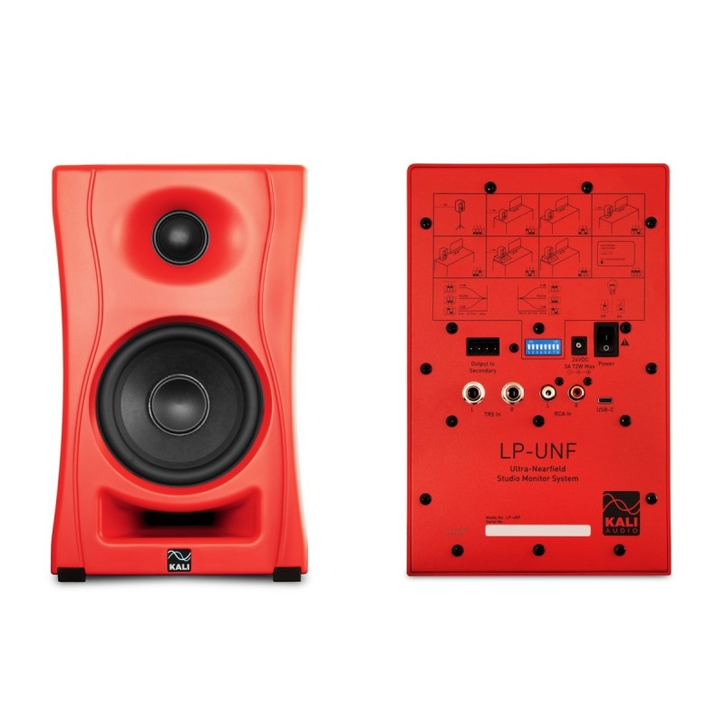 Kali Audio LP-UNF Modjave Red - Para monitorów odsłuchowych, czerwone - 2 - Monitory studyjne - Kali Audio LP-UNF Modjave Red to