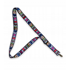 Akmuz P&P UK-3 stworki animowane Pasek do ukulele - 1 - Pasy, paski - Kolorowy, regulowany pasek do ukulele. Pasek P&P UK-3 pasu