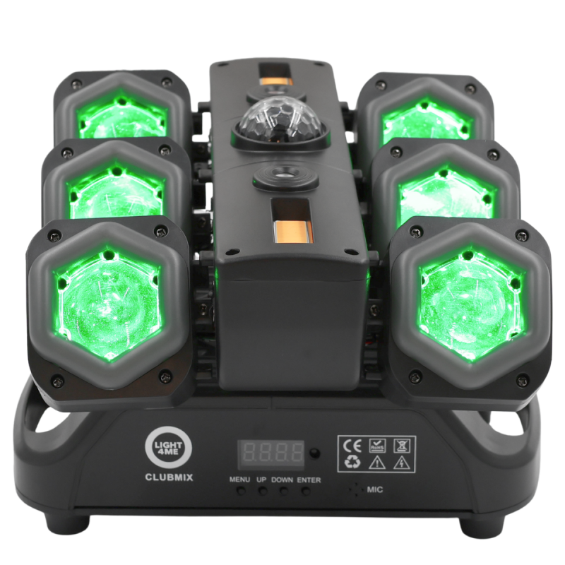 LIGHT4ME CLUBMIX ruchomy multiefekt oświetleniowy 6w1 LED DMX - 5 - Strona główna - LIGHT4ME CLUBMIX ruchomy multiefekt oświetle
