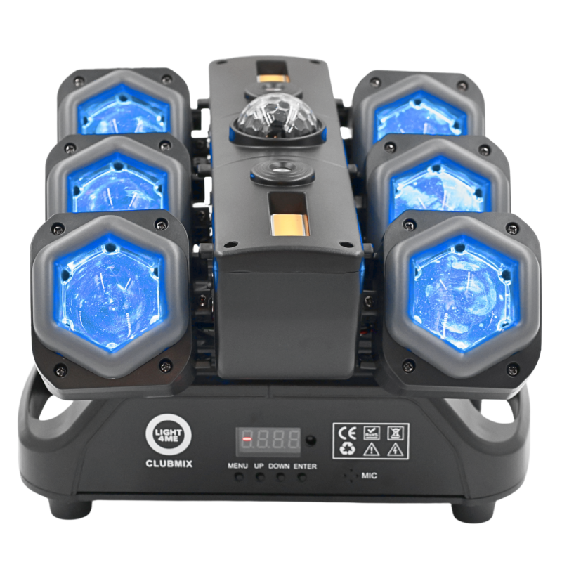 LIGHT4ME CLUBMIX ruchomy multiefekt oświetleniowy 6w1 LED DMX - 7 - Strona główna - LIGHT4ME CLUBMIX ruchomy multiefekt oświetle