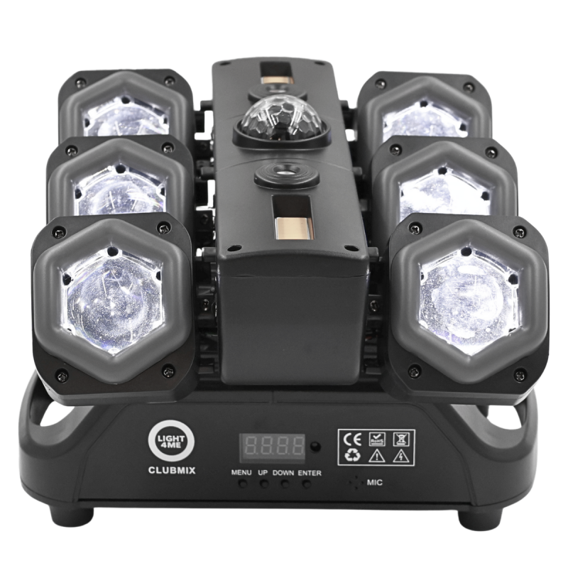 LIGHT4ME CLUBMIX ruchomy multiefekt oświetleniowy 6w1 LED DMX - 9 - Strona główna - LIGHT4ME CLUBMIX ruchomy multiefekt oświetle