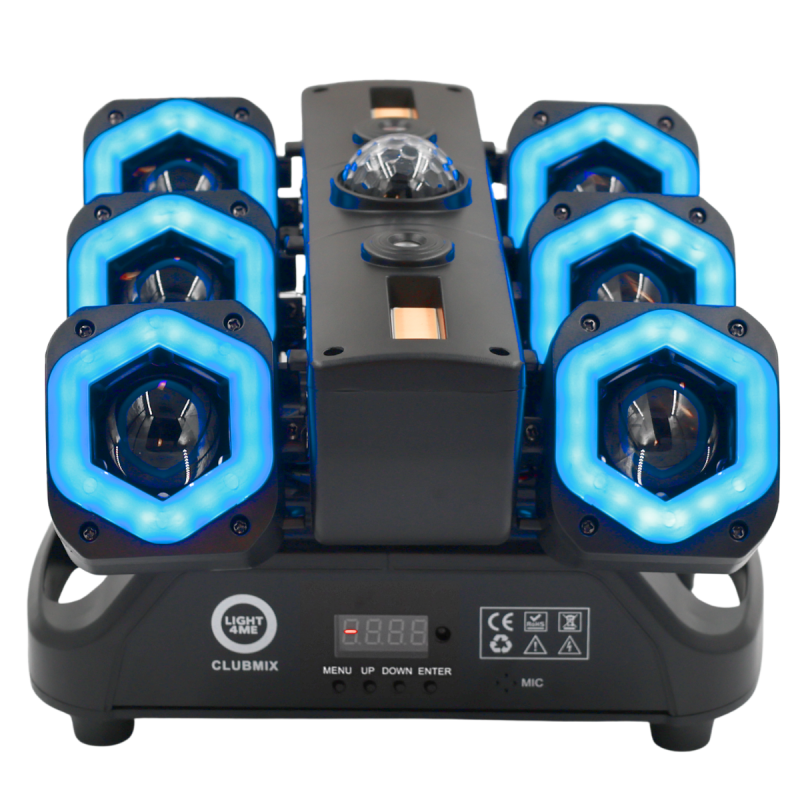 LIGHT4ME CLUBMIX ruchomy multiefekt oświetleniowy 6w1 LED DMX - 15 - Strona główna - LIGHT4ME CLUBMIX ruchomy multiefekt oświetl